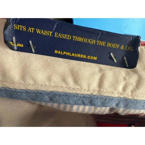 Polo Ralph Lauren Chino Pants Men 38X32 Classic Fit Salmon Flat Front Preppy NWT - Picture 7 of 12